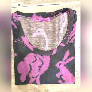 Vintage Betsey Johnson graphic tee animal print size medium / large tunic top